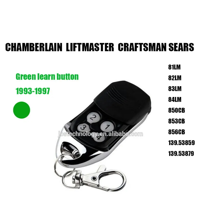 

Liftmaster Chamberlain 81LM Comp Mini compatible Garage remote / green smart button 390 MHZ