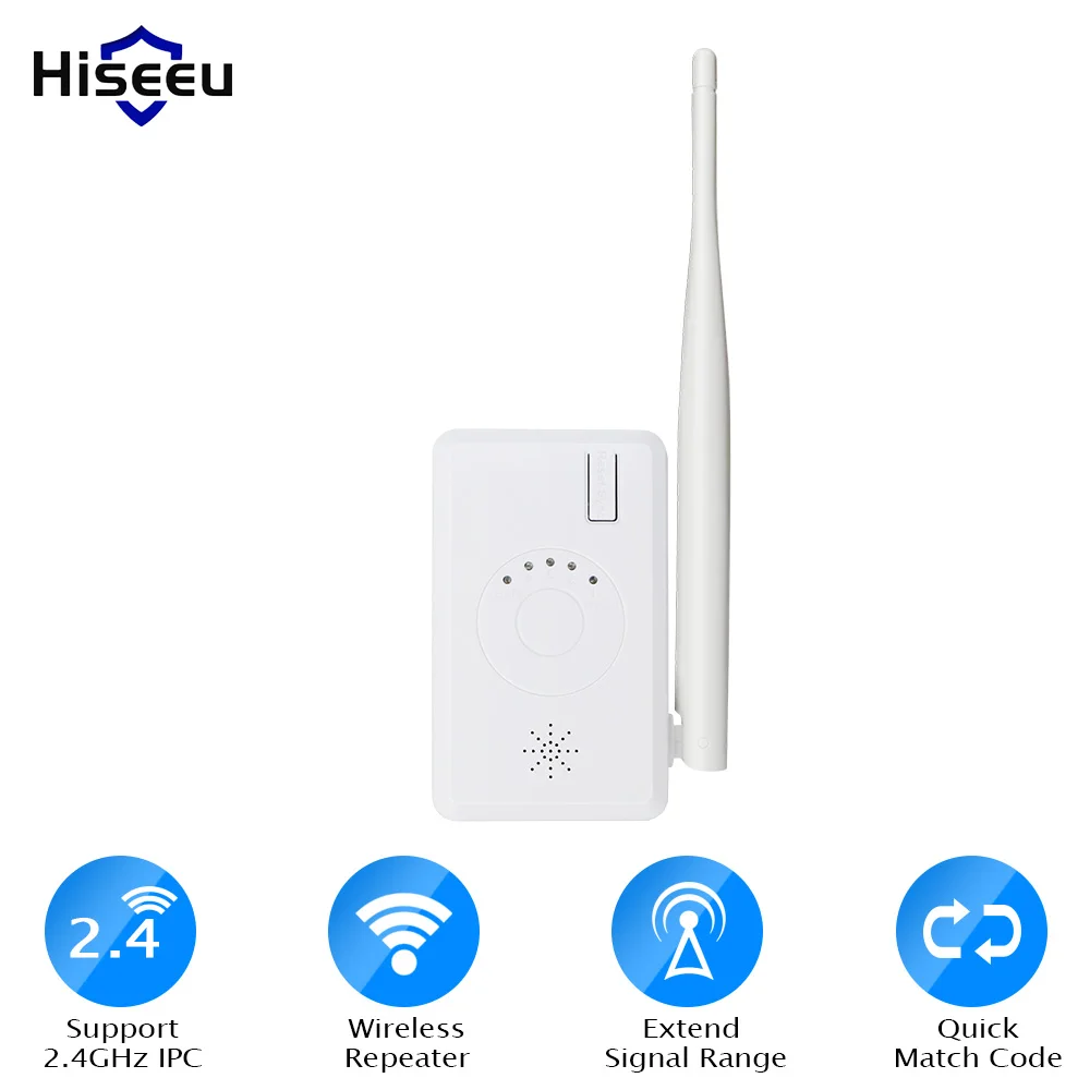 WiFi Range Extender for Hiseeu Wireless Security Camera System Kit wifi repeater amplifier 300mbps usb wifi range extender signal booster extender high speed wifi ap wps encryption wr30