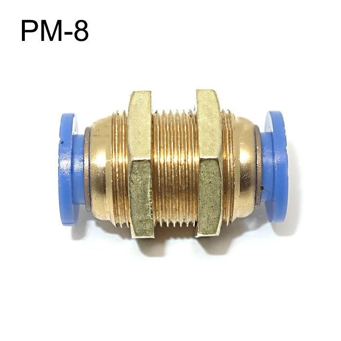 

8mm Tube Fitting Equal Bulkhead Straight One-Touch Coupling Pneumatic Push Pipe Fitting Tube Connector For Pneumatic Pipes