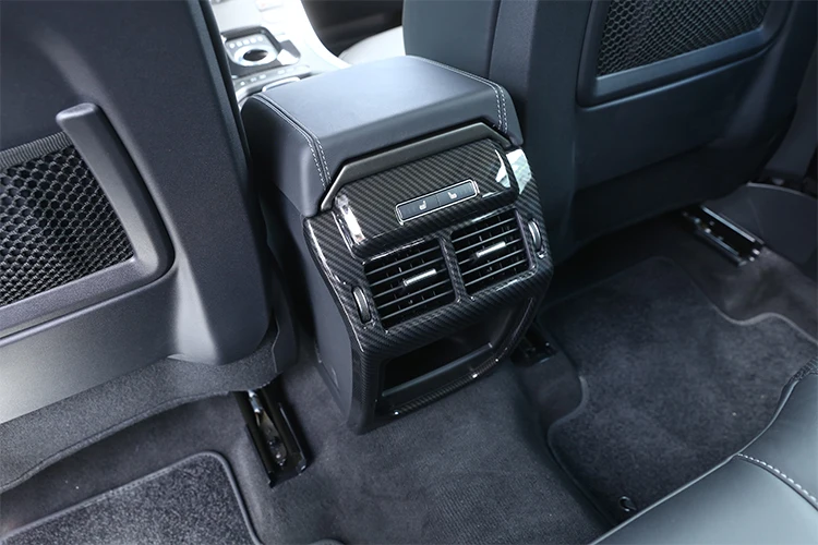 Для Land Rover Range Rover Evoque 12-17 карбоновый стиль АБС-пластик аксессуары задний ряд AC Vent Outlet рамка Крышка отделка