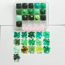 Holbein акварельный пигмент лесные растения акварельный фон akwarele зеленый полноцветный 16 цветов дисковый 0.5ml1ml1.8ml