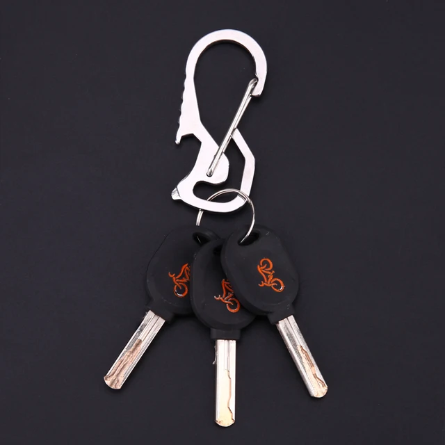 Stainless Steel Carabiner Keychain Hook with Cap Lifter, Hex Driver & Bottle Opener – Outdoor Climbing Accessory 5