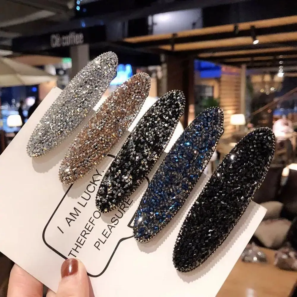 

Hair Accessories Leopard Mohair Hair Clips For Girls Diamond Hairpin Women Waterdrop Big BB Clips Hair Barrettes
