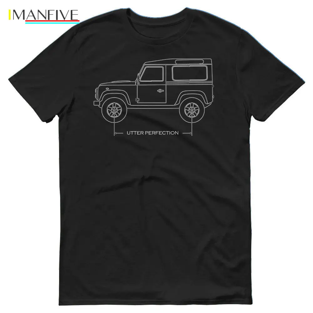 

2019 Summer Style 100% cotton Land Car Rover 90 Utter Perfection Car Blueprint T-Shirt Gift Idea T Shirt Tee shirt