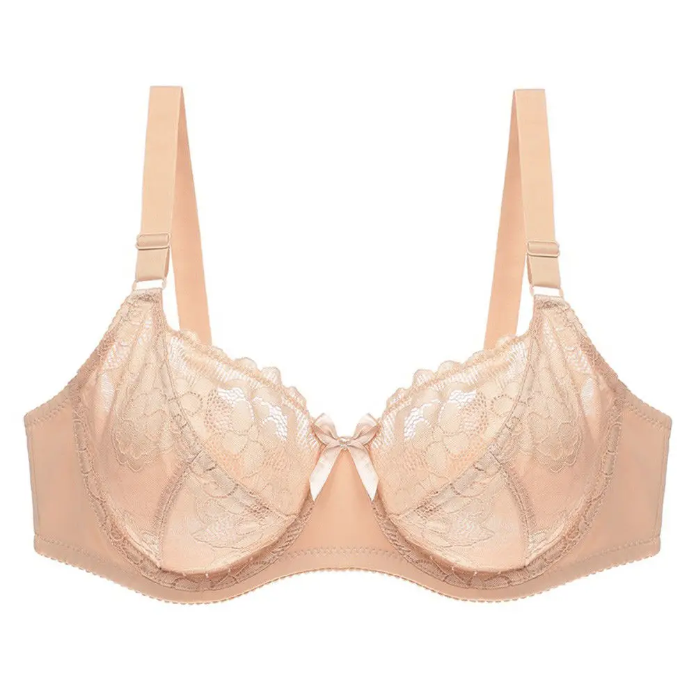 Бюстгальтер женский кружевной на косточках с вышивкой 36DD 38DD 40DD 42DD 44DD