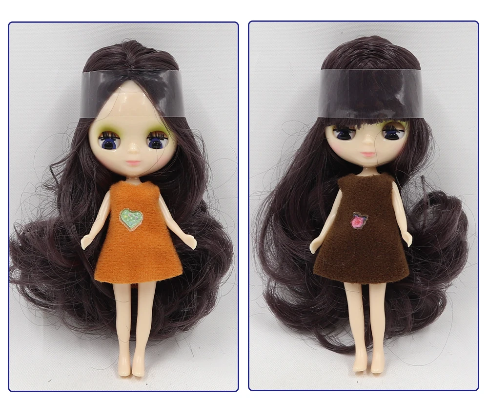 Фабрика blyth мини-кукла 10 см BJD нормальная кукла тела, случайное платье