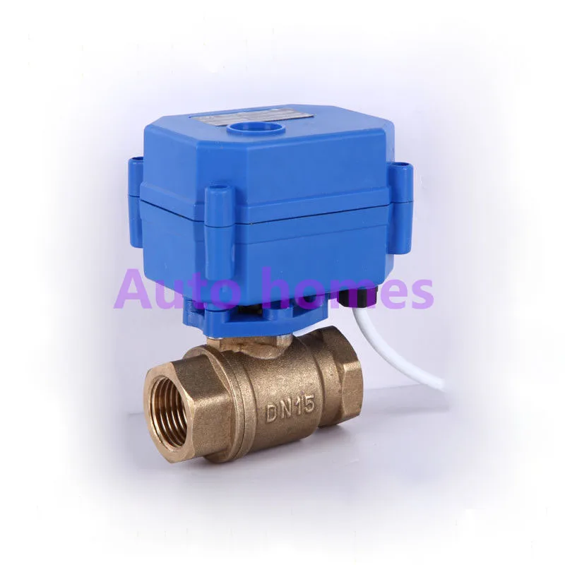 1/" DN15 DC5V латунный моторизованный шаровой клапан 2 way Электрический шаровой кран CR-01/CR-02/CR-05 провода электромагнитный клапан для воды