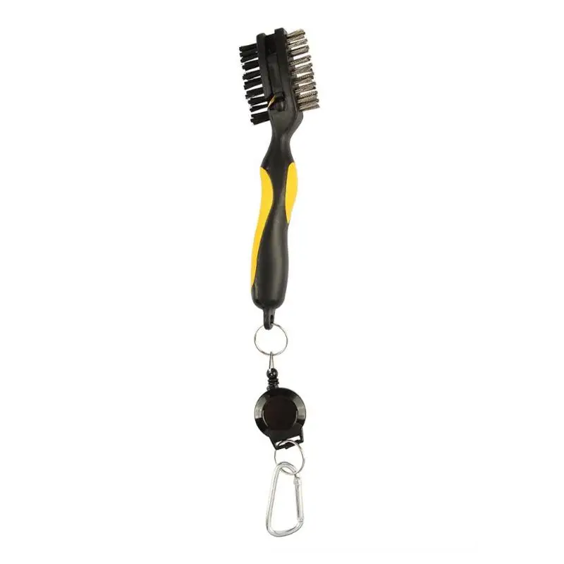 Multifunction Golf Club Cleaning Brush with Retractable Keychain+Hook