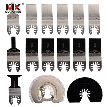 

MX-DEMEL 15pcs/set Oscillating Tool Saw Blades Accessories Fit for Multimaster Renovator Power Tools as Fein, Dremel etc