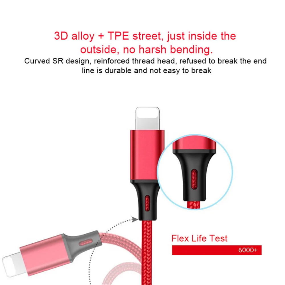 ! ACCEZZ нейлон 3 в 1 Micro USB Type C зарядное устройство кабели для Samsung Xiaomi освещение