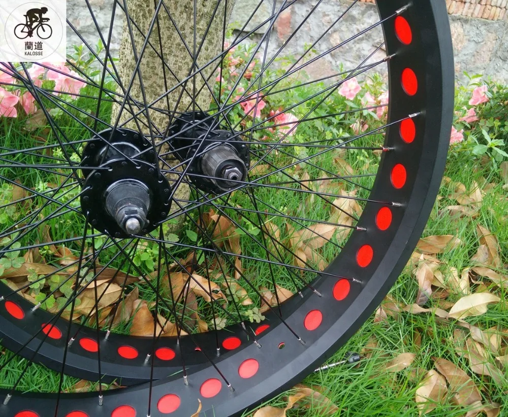 Excellent Kalosse  Beach Bicycle wheels  20 inch   Children bike wheel  20*4.0 tires  36 holes Beach bicycle   fat bike  8/9/10S cassette 26