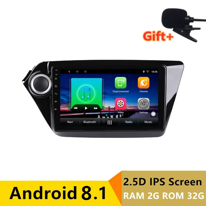 Cheap 9" 2+32G 2.5D IPS Android 8.1 Car DVD Multimedia Player GPS for Kia Rio 3 K2 2012 2013 2014 2015 audio radio stereo navigation 0