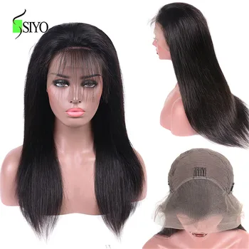 

SIYO Hair Lace Frontal Wig Straight 150% Density 13x4 Lace Front Remy Human Hair Wigs For Women Malaysia Lace Wig Natural Color
