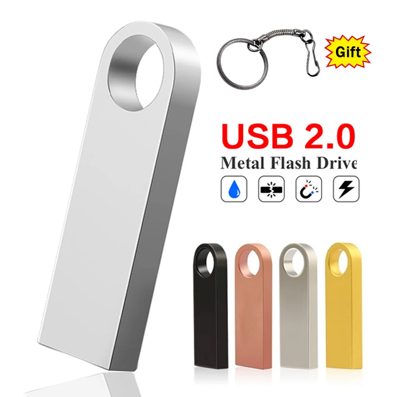Новый USB флеш накопитель 64 ГБ 32 16 8 4 Флешка водонепроницаемый металлический