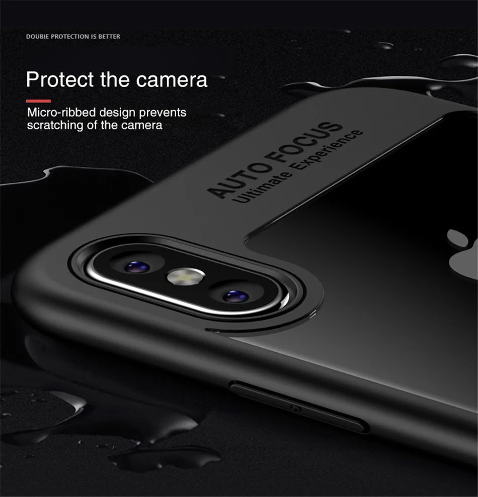 !ACCEZZ Luxury Soft TPU Silicone Phone Case For Iphone X 8 7 6 6S Plus Ultra-thin Clear Transparent Protective Back Cover Shell (5)