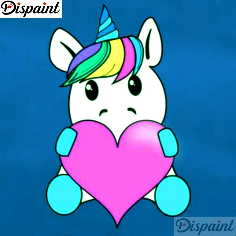 

Dispaint Full Square/Round Drill 5D DIY Diamond Painting "Cartoon unicorn" Embroidery Cross Stitch 3D Home Decor Gift A12570