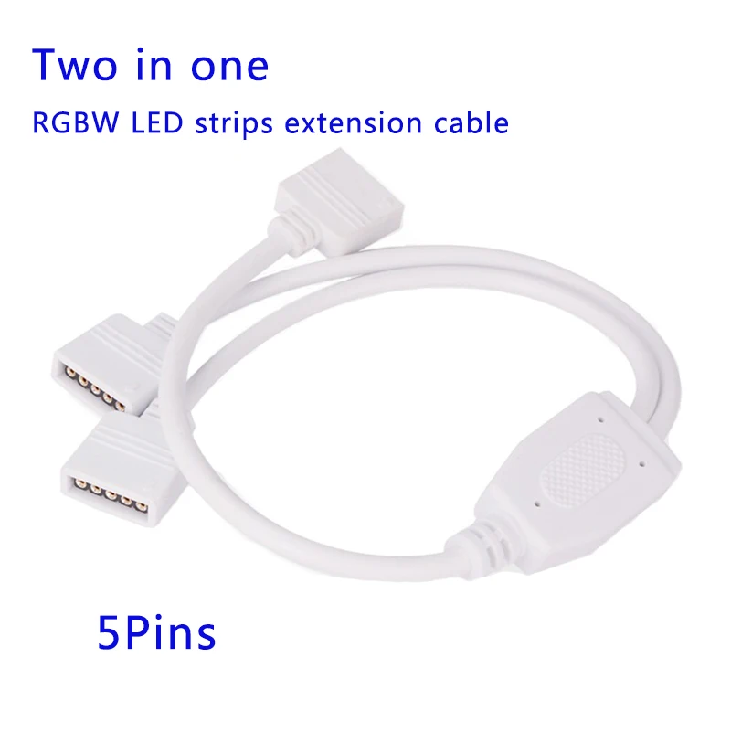 

LED Strips 5050 RGBW connector split two in one LED Strips extension cable with 5 pins