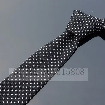 

Ikepeibao Skinny Black Chevron Men's Narrow Tuxedo Slim Knitted Necktie Flat Head