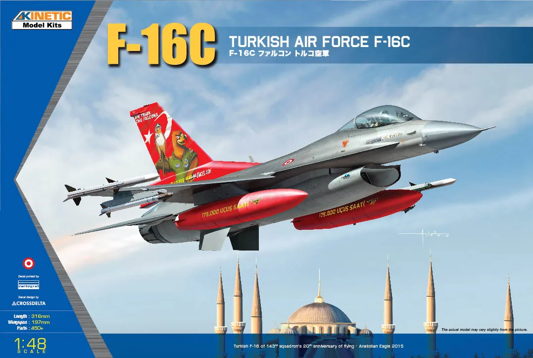 Набор моделей Kinetic 1/48 Turkish Air Force F 16C|Наборы для сборки моделей| |