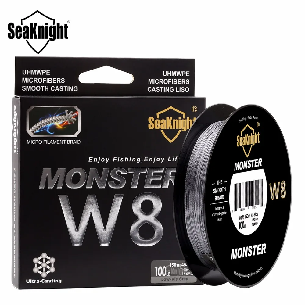 

SeaKnight Monster 8 Strands 150M Braided Fishing Lines 20-100LB PE Strong Multifilament Wide Angle Technology Sea Fishing Rope