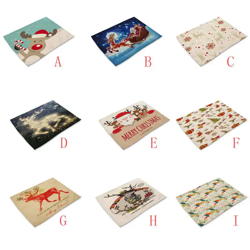 1Pcs Bowl Fork Placemat Mat Decoration Home Party Christmas Dining Table #2n5 (8)