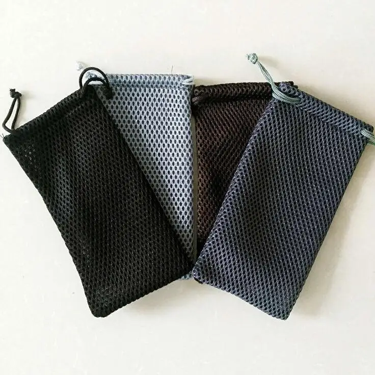 

Black Mesh Dustproof Eyeglasses Case Soft Plaid Cloth Nylon Sunglasses Bag Eyewear Pouch 25pcs/Lot Free Shipping