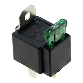 

THGS Fused On/Off Automotive Fused Relay 12V 30A 4-Pin Normally Open Car Bike,black