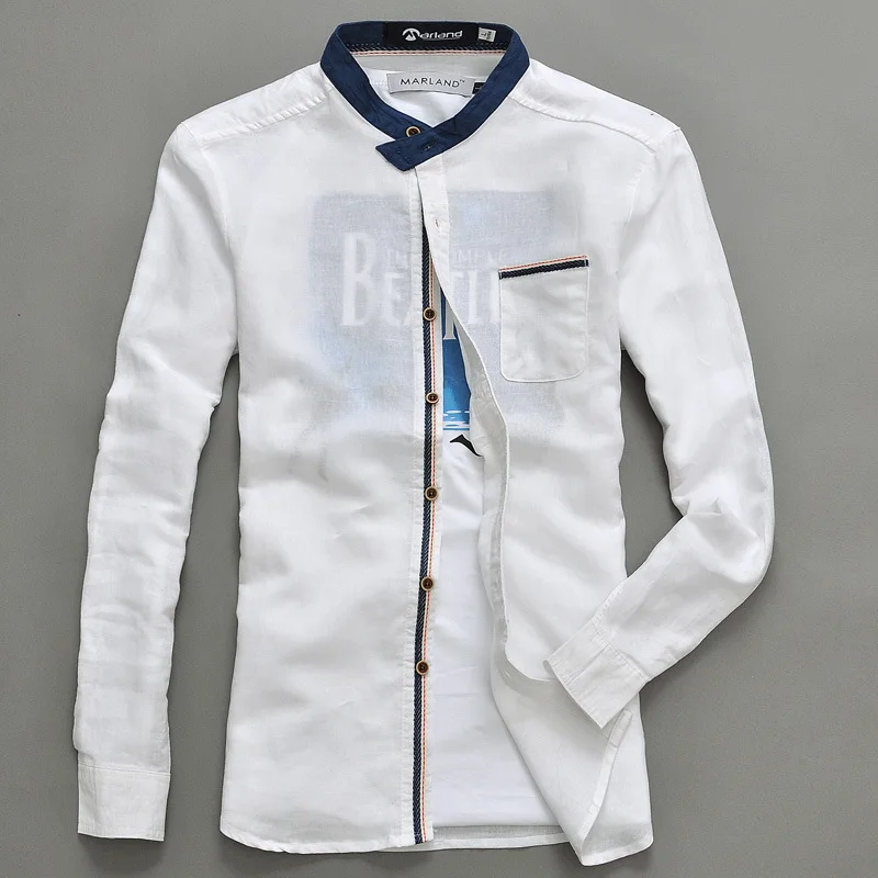 Autumn 2014 Mens Casual Shirts Fashion Linen Shirts With Long Sleeved ...