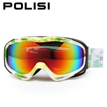 POLISI, уличные лыжные зимние очки, поляризационные, двухслойные линзы, сноуборд, снежные очки для мужчин и женщин, анти-туман, снегоходы, лыжные очки