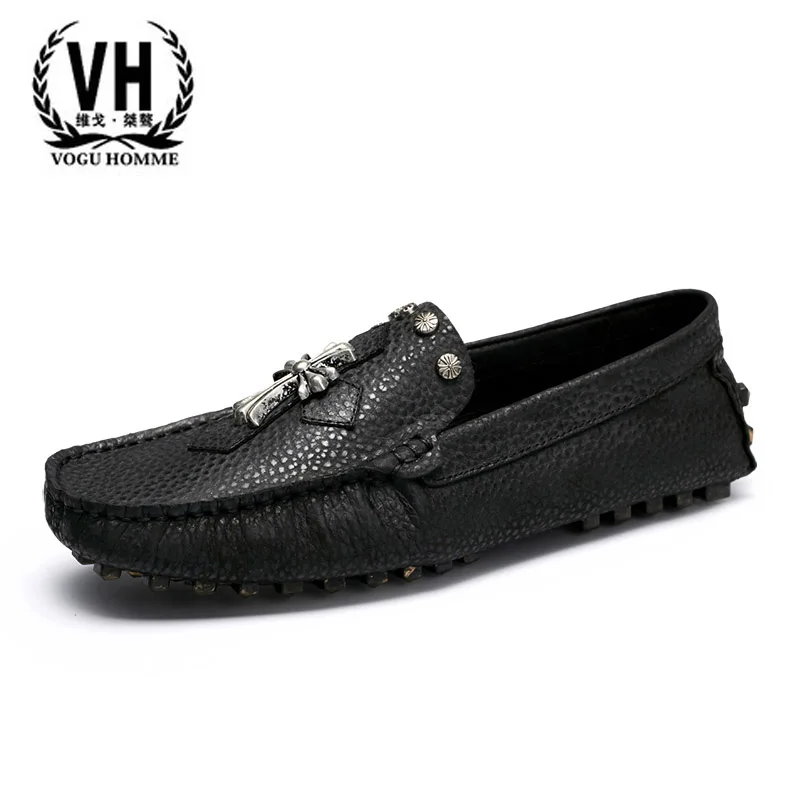 

Summer air shoes shoes leather cross hardware Doug mens shoes shoes slip-on Korean tide