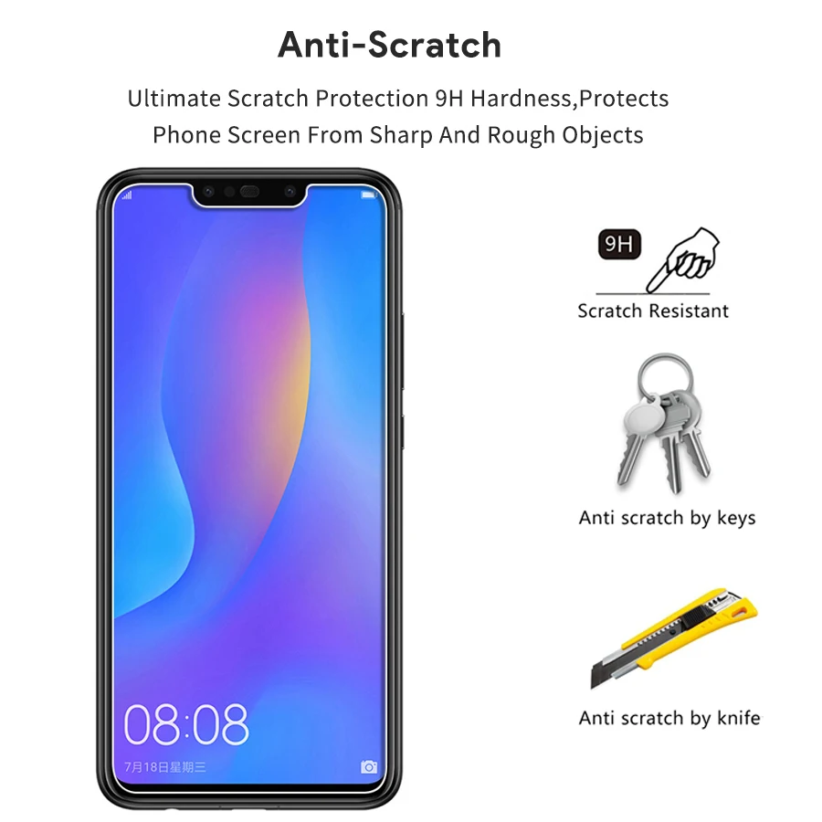 Защитная пленка из закаленного стекла для Honor 8X10 9 lite прозрачная защитная Huawei P20 Pro