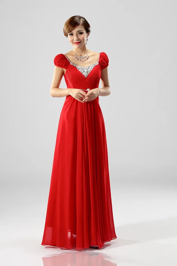 Robe Demoiselle D'honneur Сексуальная V образным вырезом шифоновое платье с украшением в