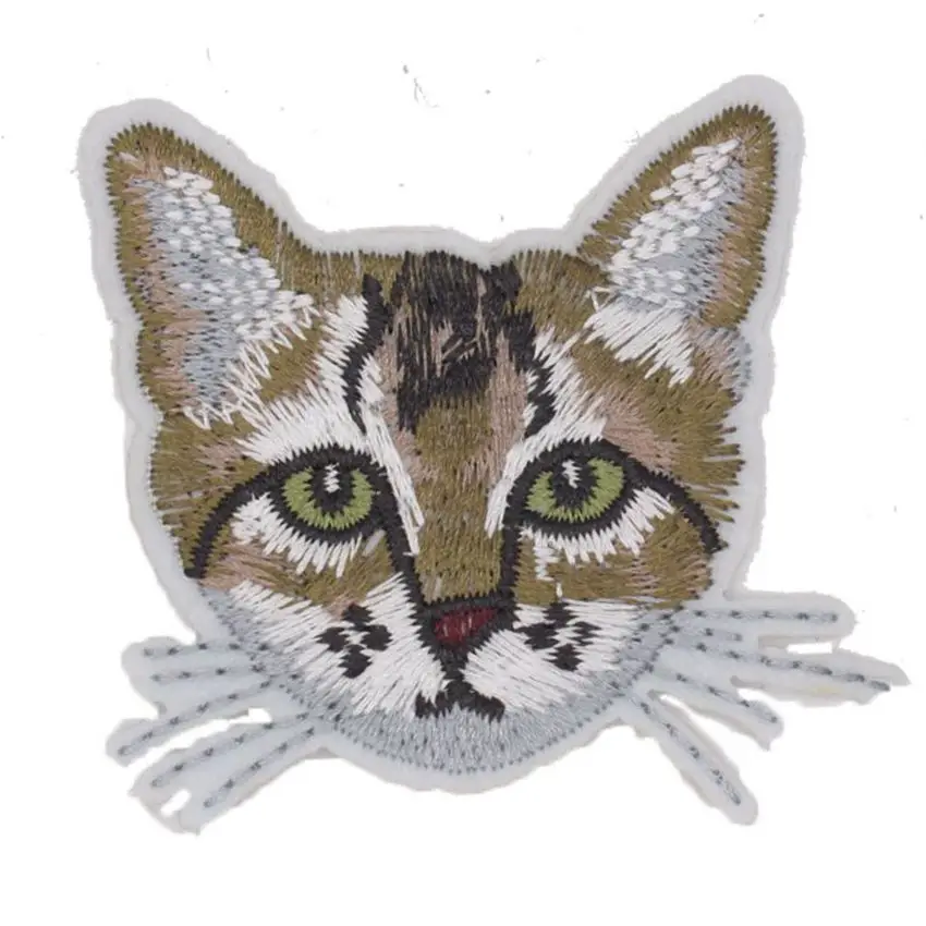 New Anime Cat Patch Embroidery Badge Applique Pocket Patch Cute Cheap