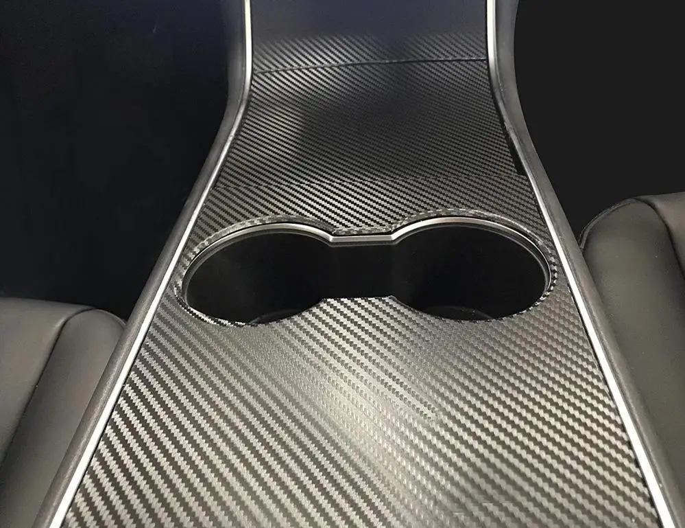 

For Tesla Model 3 Center Console Inner Cover Sticker Vinyl Wraps Carbon Fiber