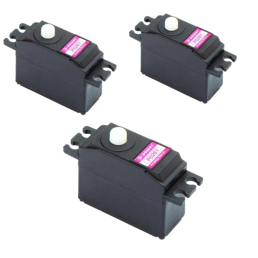 3 шт. K-power P0261 Аналоговый сервопривод 2кг JR вилка пластиковая Шестерня стандартный