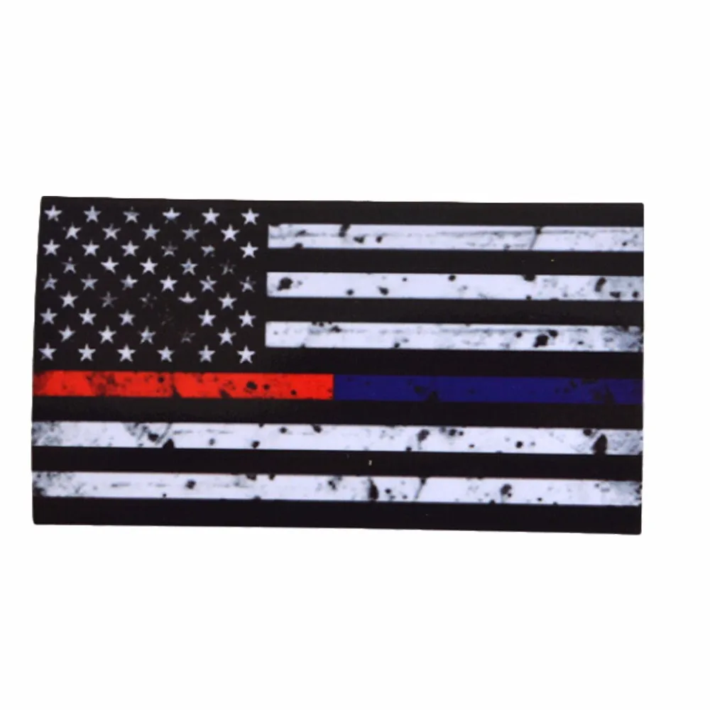 Лидер продаж года Флаг США в полоску дизайн декоративные наполовину красный синий наполовину наклейки и этикетки