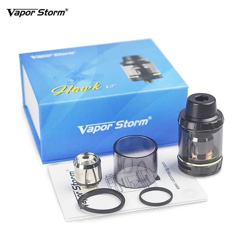 Пара шторм Hawk бак 0.5ohm Катушкой Сменные Распылителя органический хлопок 2 мл