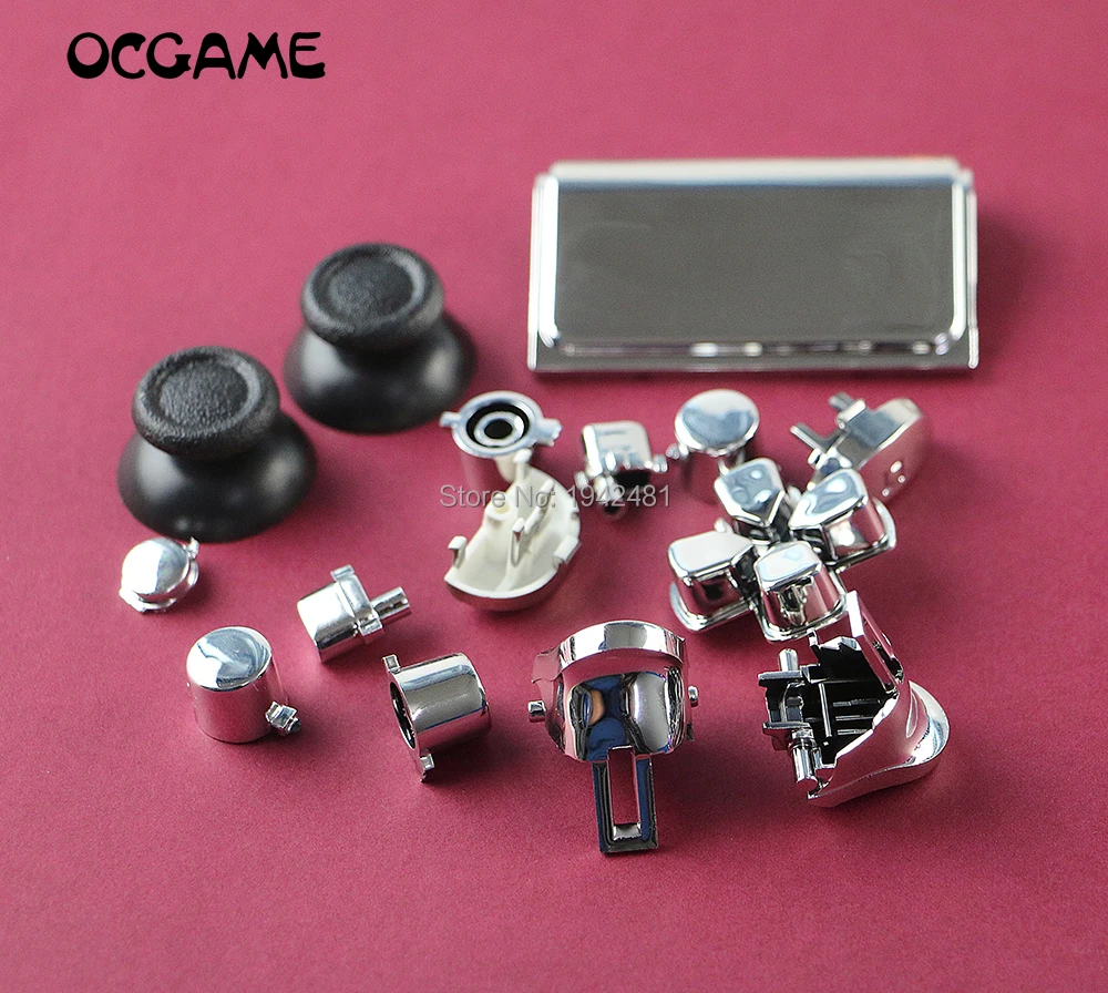 OCGAME 2 компл./лот с покрытием CUH ZCT2 JDM 040 аналоговые стики Dpad R1 L1 R2 L2 хромированные