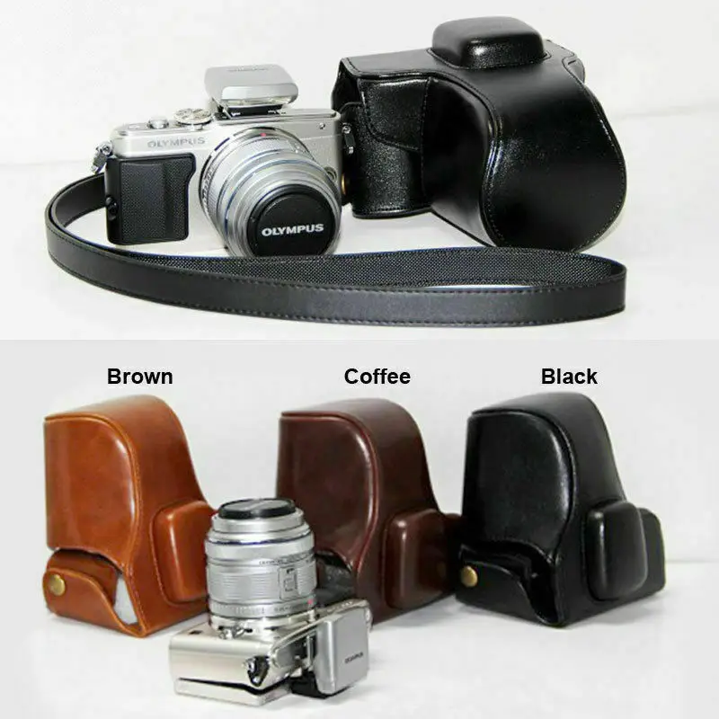 

PU Leather camera case bag for OLYMPUS Pen E-PL6 E-PL5 EPL5 EPL6 E-PM2 EPM2