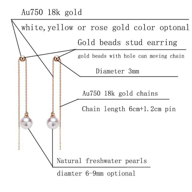 Sinya Au750 gold drop earring (1)