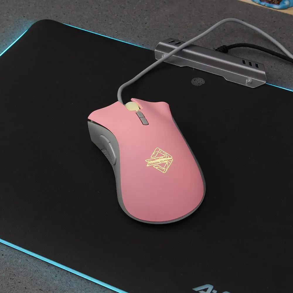 Ajazz AJ118 Проводная игровая мышь 7 кнопок 800/1200/1600/2400 Регулируемая DPI USB PC Gamer