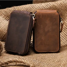 Унисекс Crazy Horse, коровья кожа, Автомобильный ключ, сумка, ID держатель для карт, натуральная кожа, брелок, чехол, ключница, молния, брелок, сумки для ключей