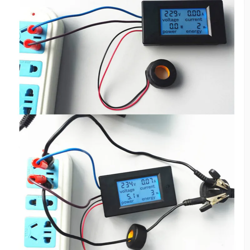 SUNYIMA AC 80-260V 20-100A Напряжение Вольт измеритель тока AC 100A Цифровой lcd ваттметр мощность электрической энергии мультиметр 110V 220V