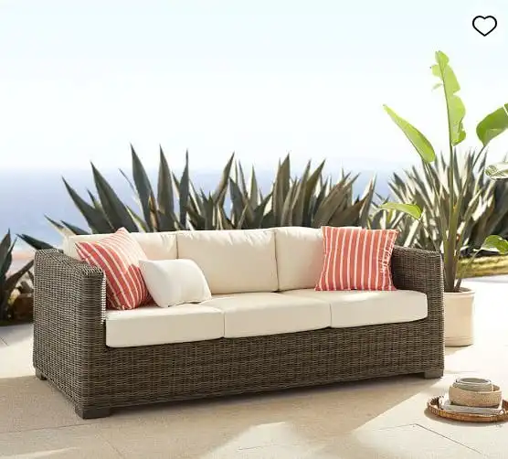 Hot Good Quality Outdoor Patio Furniture 3 Seats Sofa Rattan