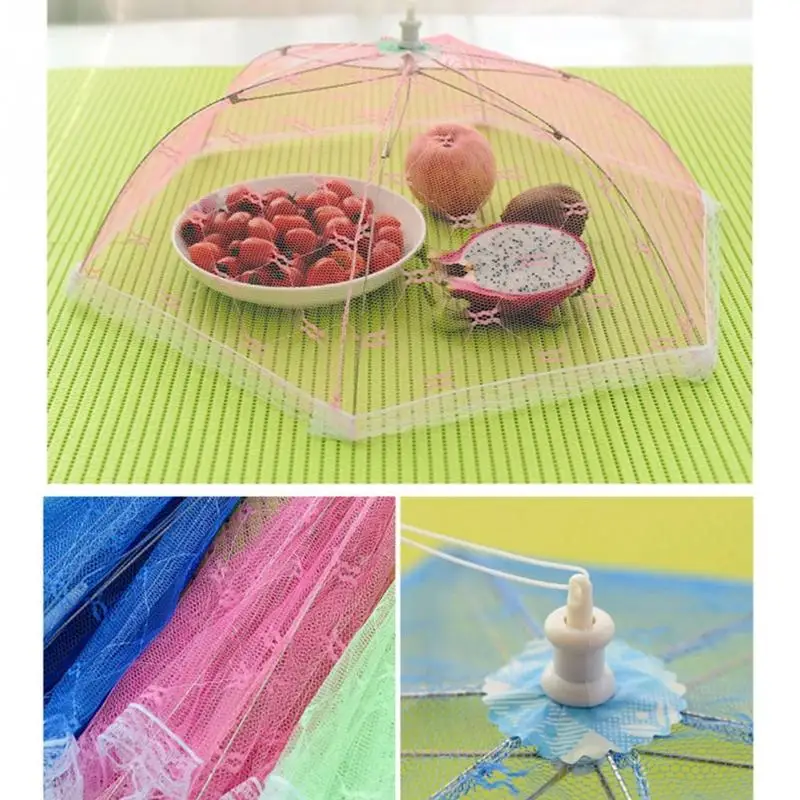 

New Arrival Hexagon Gauze Food Covers Anti Fly Mosquito Kitchen Meal Cover Table Mesh Food Cover Random Color JSX GHMY