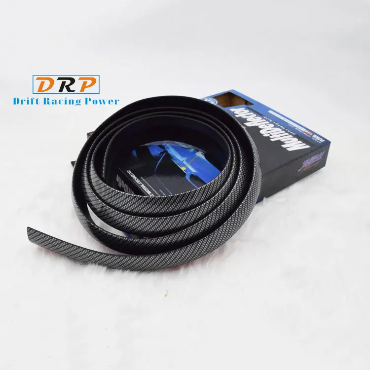 

Auto refit front lip front bumper crash protection shovel general surrounded by carbon fiber pattern soft rubber strip