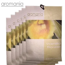 6 шт./лот, ароматизатор, свежий цветок ванили, ароматизированное саше, ароматизатор для ящика, саше, сумка для спальни, автомобильный ароматизатор, Индийский Аромат