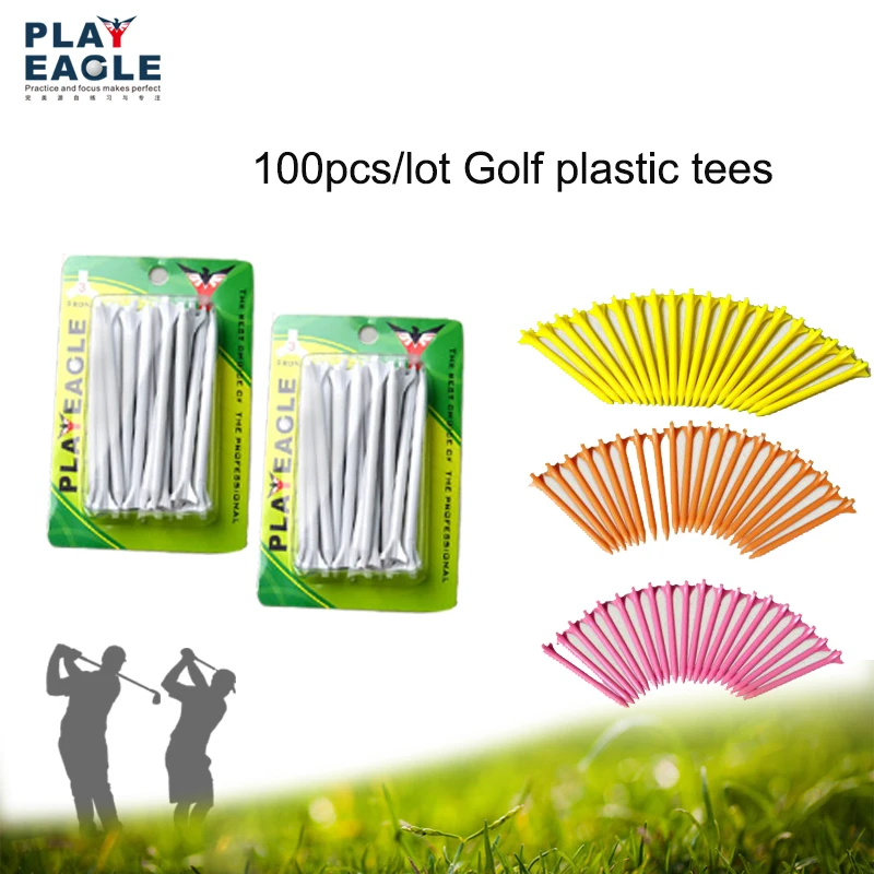 Prix pour Golf T-shirts 5 Packs/100 pcs Professionnel Zéro Friction ABS En Plastique T-shirts 70/80mm Accessoires De Golf Prix pour Golf T-shirts 5 Packs/100 pcs Professionnel Zéro Friction ABS En Plastique T-shirts 70/80mm Accessoires De Golf