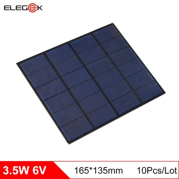 

ELEGEEK 3.5W 6V 580mA Polycrystalline silicon PET Mini Solar Panel DIY Solar Module System Solar cells Battery Phone charger
