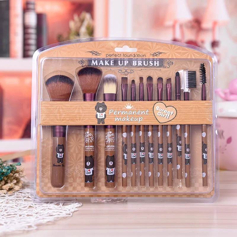 

cute 12 Makeup Brushes Set Eye Shadow Foundation Powder Eyeliner Eyelash Lip Make Up Brush Cosmetic Beauty Tool Kit Hot